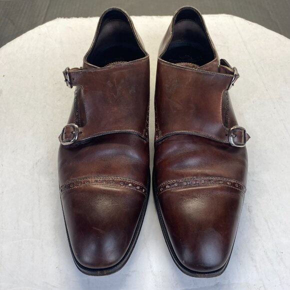 Franceschetti Pebble Leather Double Monk Strap Captoe Size 42 X  EU main image 13